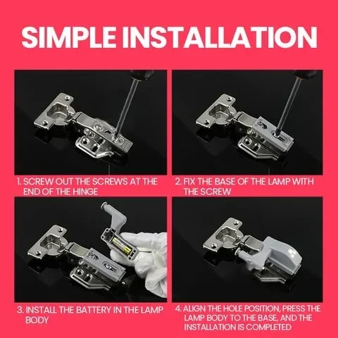 Usage instructions for cabinet light